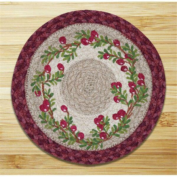 Capitol Earth Rugs Cranberry Printed Round Swatch 80-390C